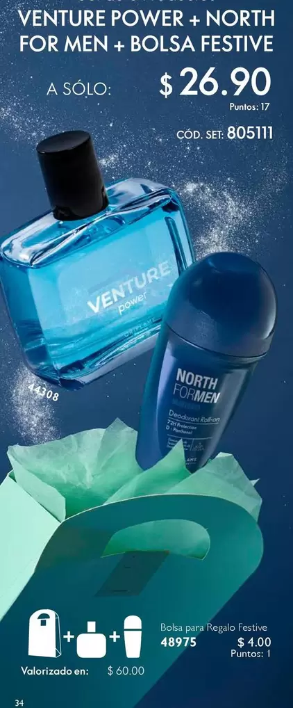 VENTURE POWER + NORTH FOR MEN + BOLSA FESTIVE