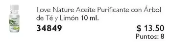 Love - Aceite Purificante con Árbol de Té y Limón 10 ml. 34849