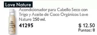 Love - Acondicionador para Cabello Seco con Trigo y Aceite de Coco Orgánicos