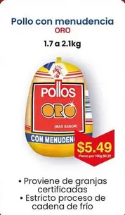 Pollo con menudencia