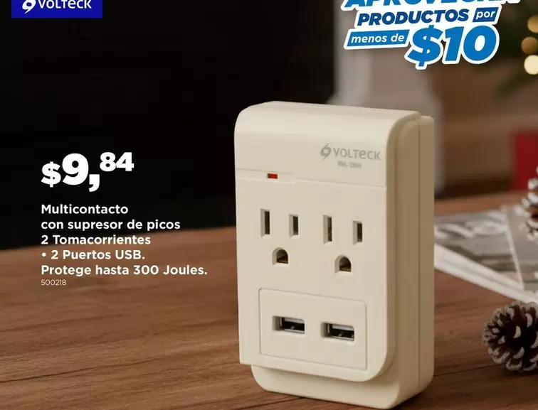 Multicontacto con supresor de picos