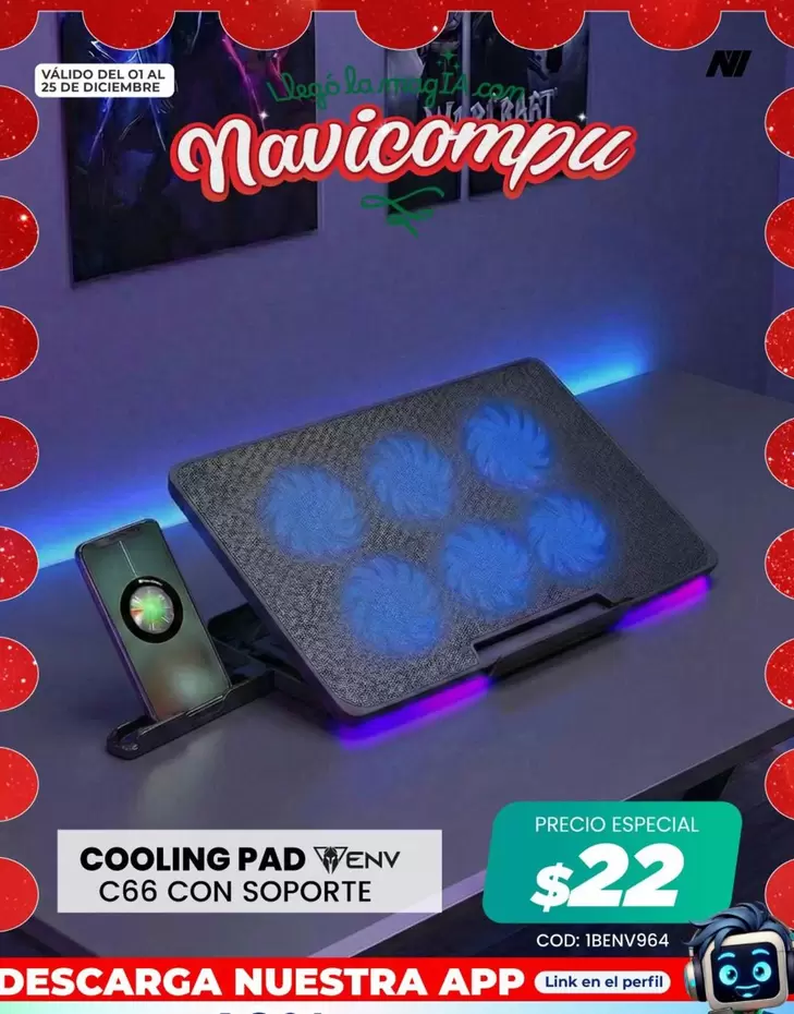 COOLING PAD C66 CON SOPORTE