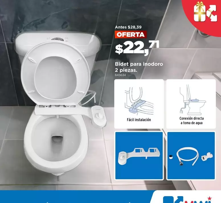 Bidet para inodoro