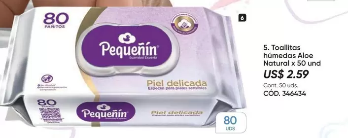 Toallitas húmedas Aloe Natural x 50 und