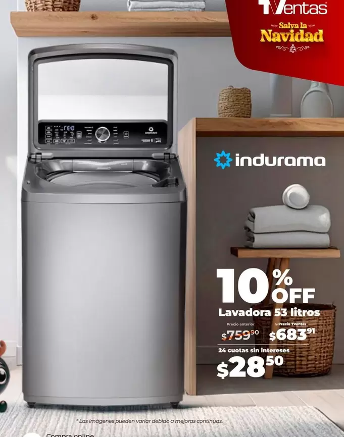 Indurama - Lavadora 53 litros