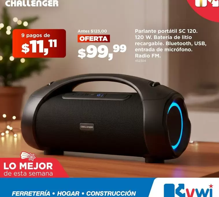 Parlante portátil SC 120