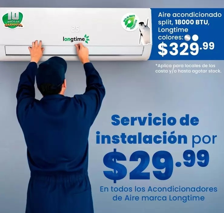 Costa - Aire acondicionado split, 18000 BTU