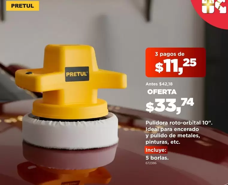 Pulidora roto-orbital 10"