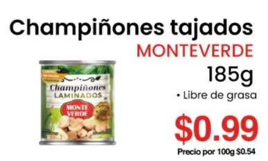 Verde - Champiñones tajados