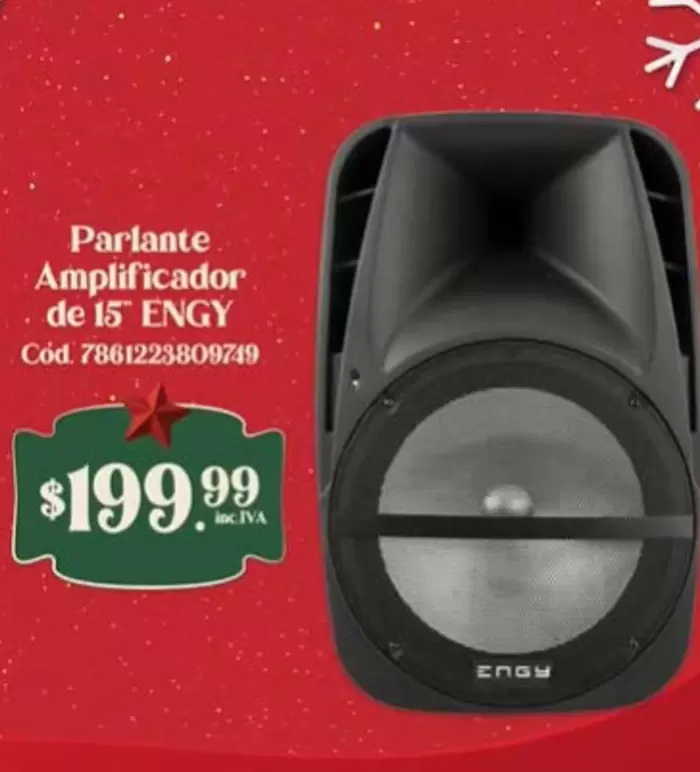 Parlante Amplificador de 15" 7861223809749