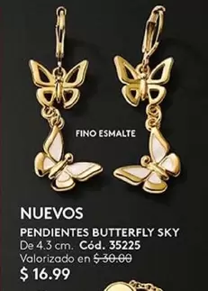 PENDIENTES BUTTERFLY SKY Cod. 35225