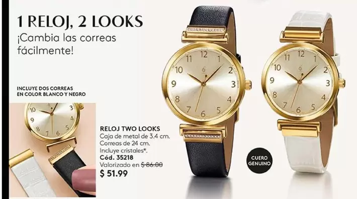 Negro - RELOJ TWO LOOKS