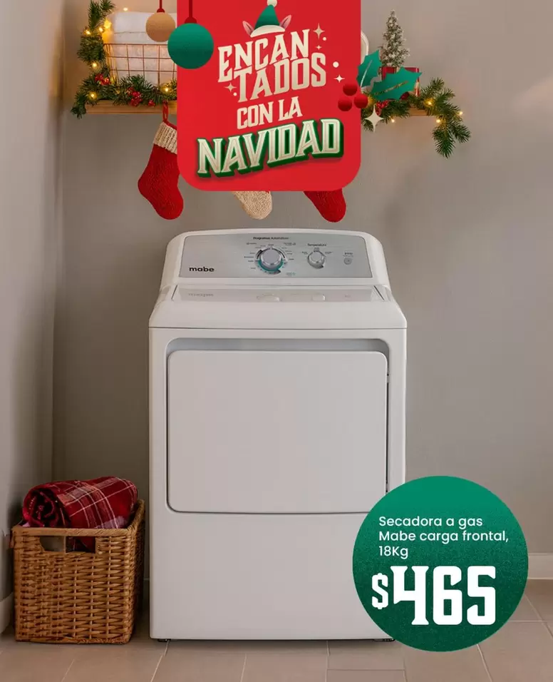 mate - Secadora a gas Mate carga frontal, 18kg