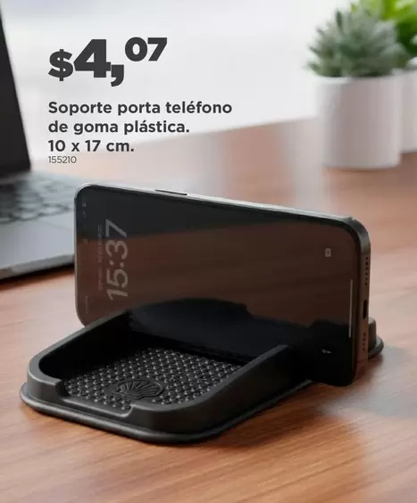 Porta - Soporte porta teléfono de goma plástica.