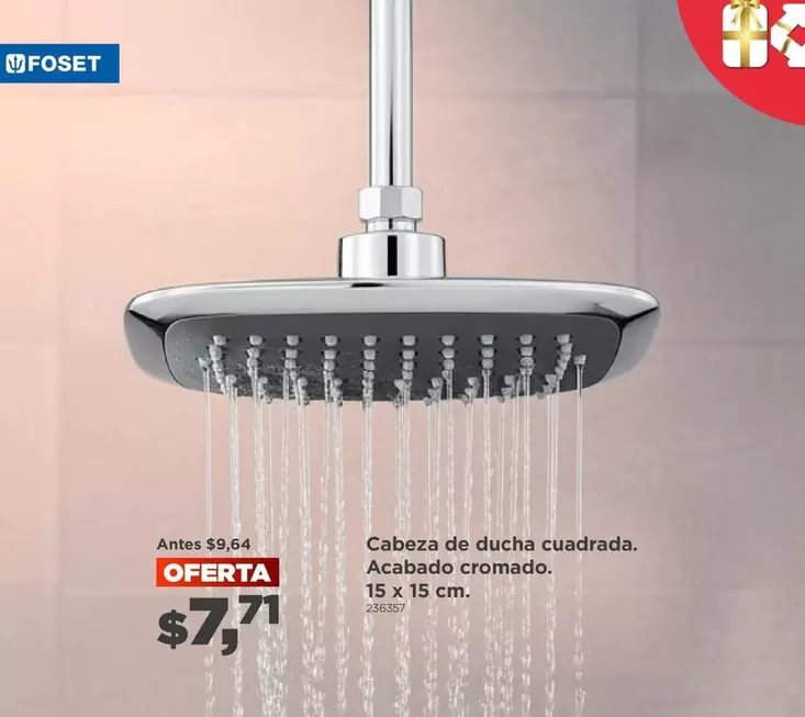 Cabeza de ducha cuadrada