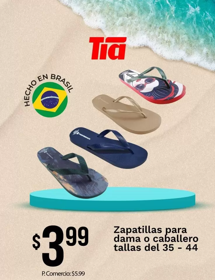 Brasil - Zapatillas para dama o caballero