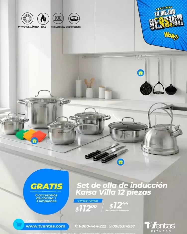 Ana - Set de olla de inducción Kaisa Villa 12 piezas