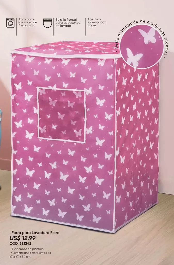 Blancas - Funda para Lavadora Flora