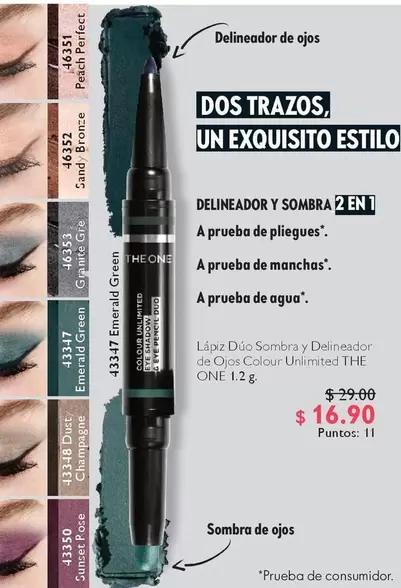 Perfect - Lápiz Dúo Sombra y Delineador de Ojos Colour Unlimited THE ONE