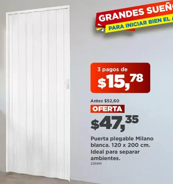 Blanca - Puerta plegable Milano