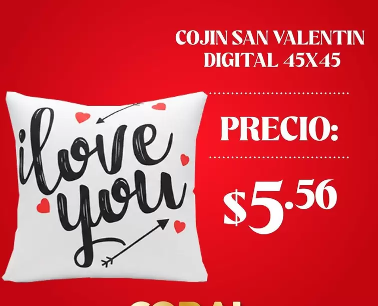 Love - COJIN SAN VALENTIN DIGITAL 45X45