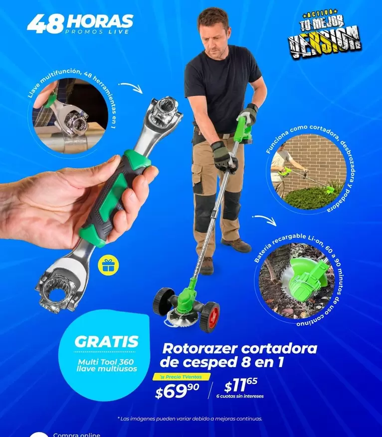 Funciona - Rotorazer cortadora de cesped 8 en 1