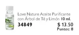 Love - Aceite Purificante con Árbol de Té y Limón 10 ml. 34849