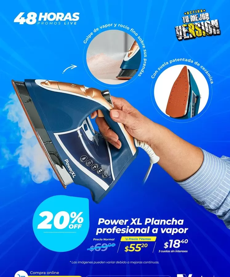 Imágenes - Plancha profesional a vapor