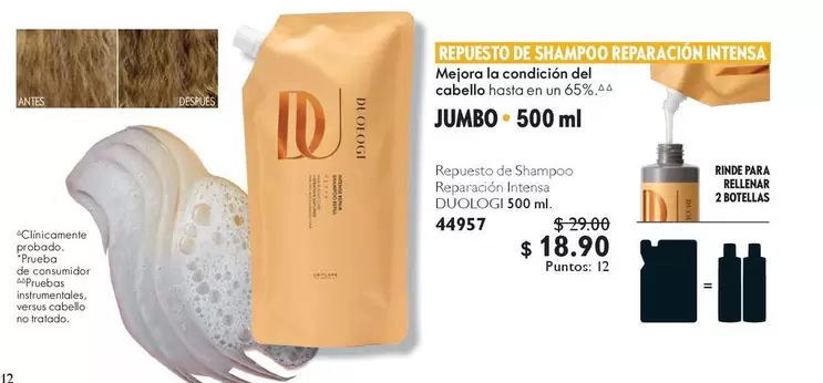 REPUESTO DE SHAMPOO REPARACIÓN INTENSA