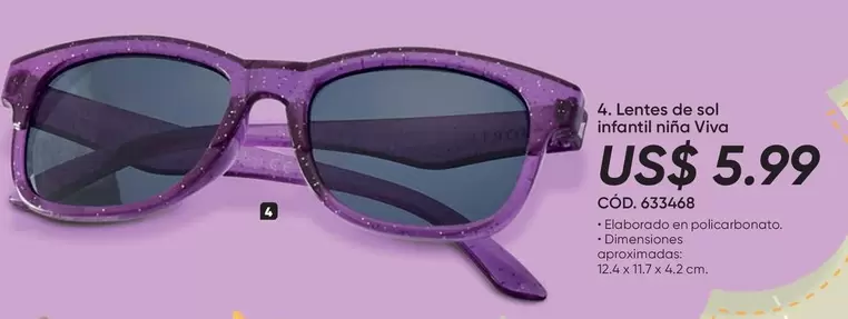 Sol - Lentes de sol infantil niña Viva