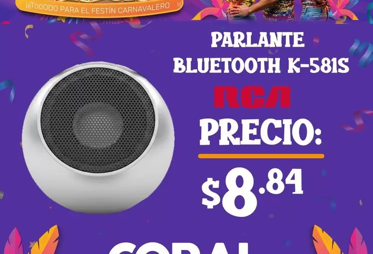 PARLANTE BLUETOOTH K-581S