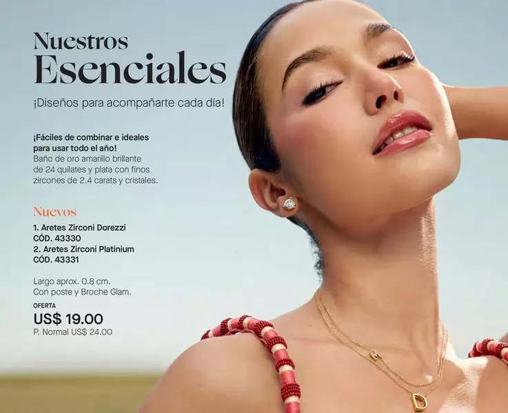 Aretes Zircon Dorazci COD. 43330, Aretes Zircon Platinum COD. 43331