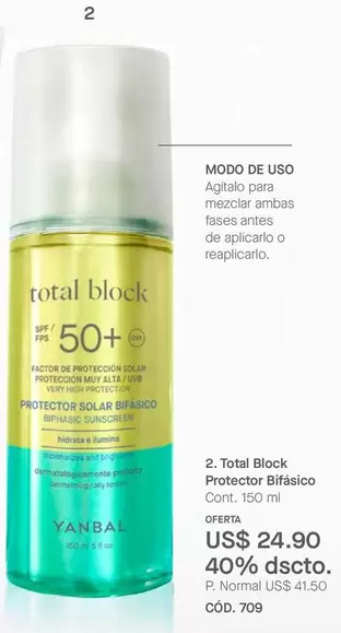 Yanbal - Total Block Protector Bifásico