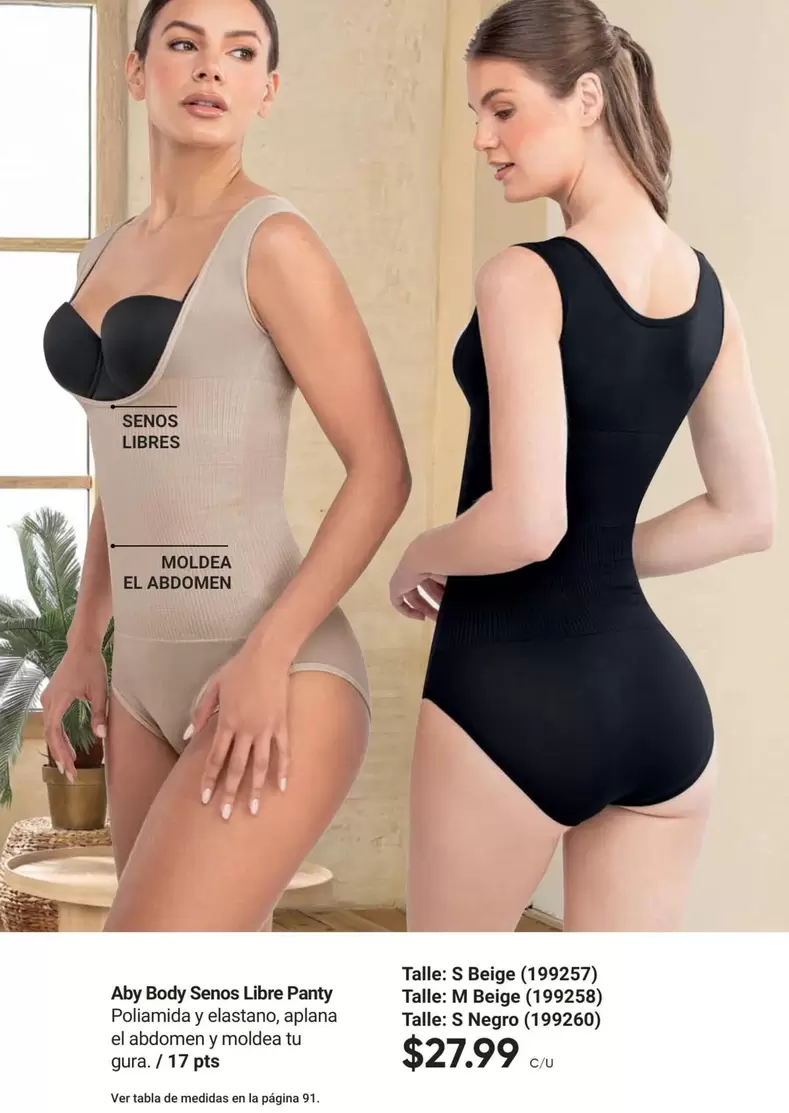 Negro - Aby Body Senos Libre Panty