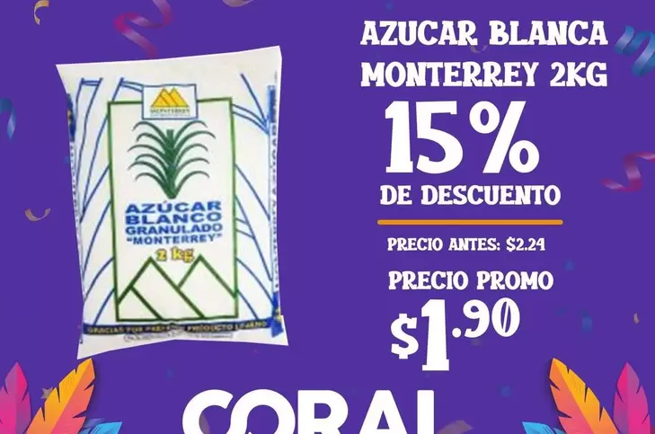 Blanca - AZUCAR BLANCA MONTERREY 2KG