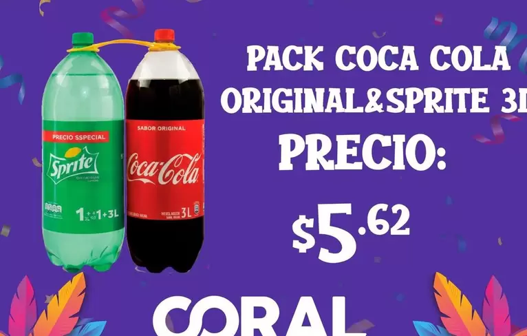 Coca Cola - Original & Sprite 3l