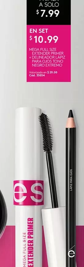 Negro - MEGA FULL SIZE EXTENDER PRIMER + DELINEADOR LAPIZ AMADER TONO NEGRO EXTREMO