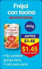 Verde - Fréjol con tocino