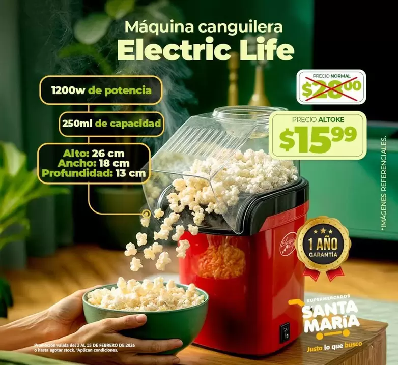 Promoción - Máquina canguilera