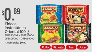 ramen - Fideos instantáneo Oriental 100 g