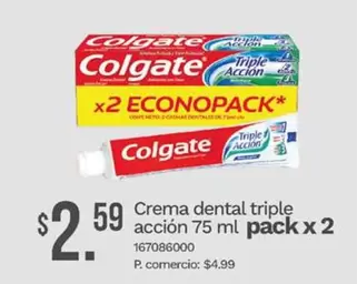 Crema dental triple acción