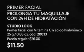 Primer facial con Vitamina C y ácido hialurónico