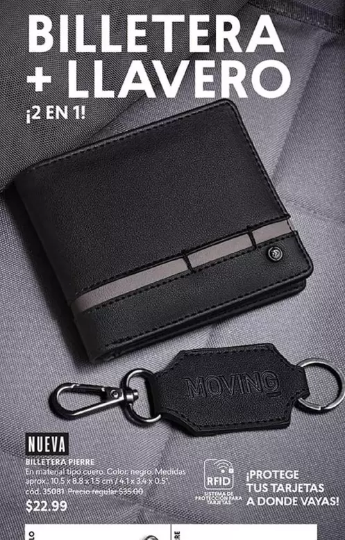 Negro - BILLETERA + LLAVERO