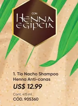 Shampoo Henna Anti-canas