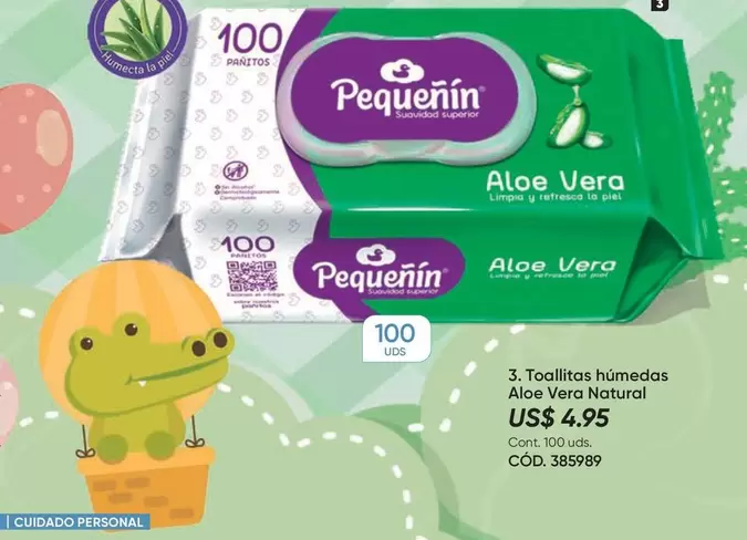 Toallitas húmedas Aloe Vera Natural