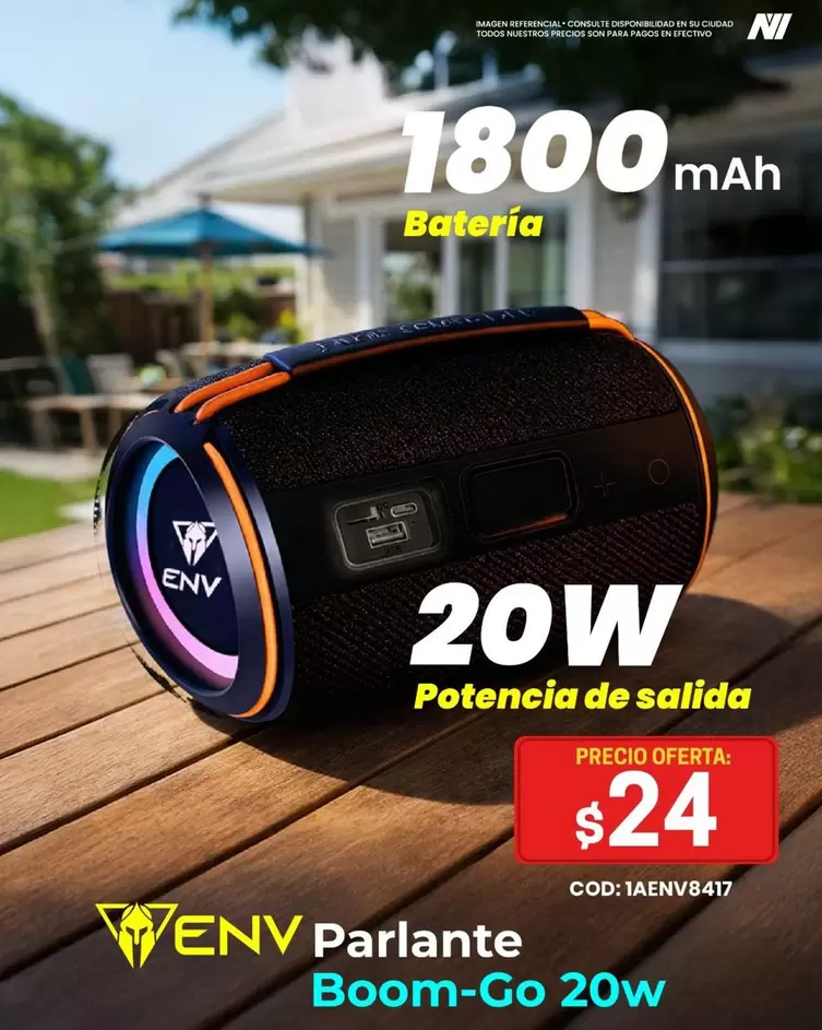 Parlante Boom-Go 20w