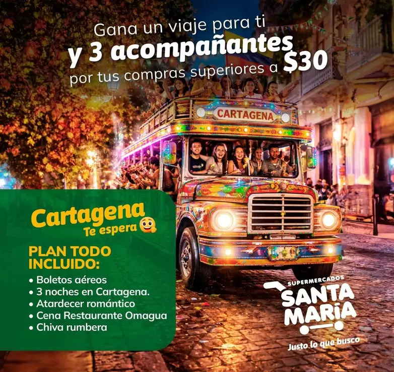 María - un viaje para ti y 3 acompañantes