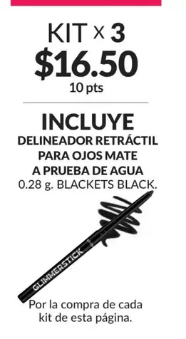 mate - DELINEADOR RETRÁCTIL PARA OJOS MATE A PRUEBA DE AGUA