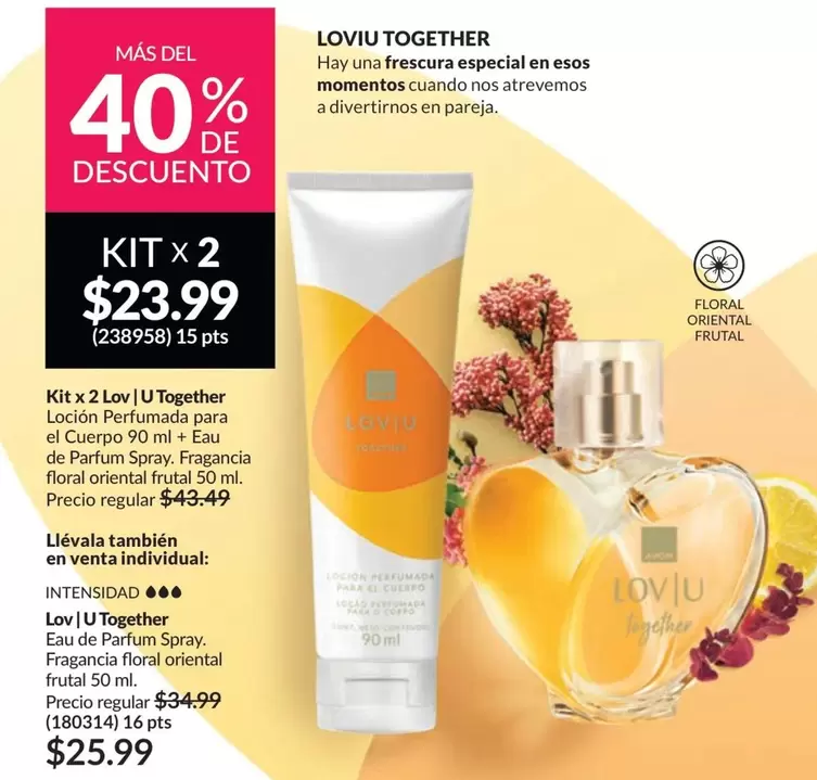Avon - Kit x 2 Lov U Together