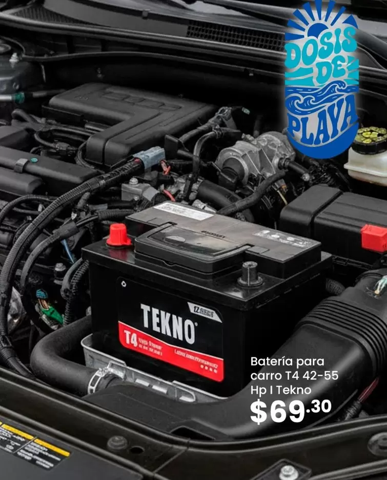 HP - Bateria para carro T4 42-55 hp I Tekno